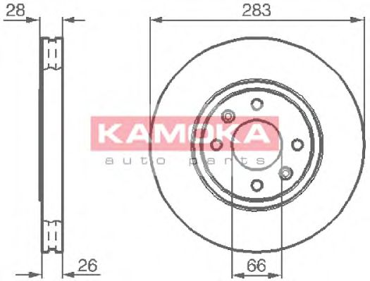 1031682 KAMOKA Brake System Brake Disc