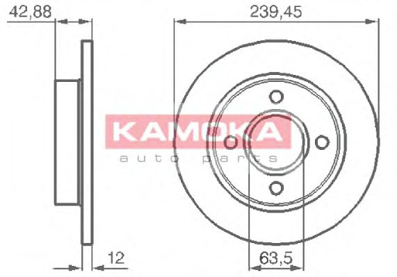 1031690 KAMOKA Тормозная система Тормозной диск