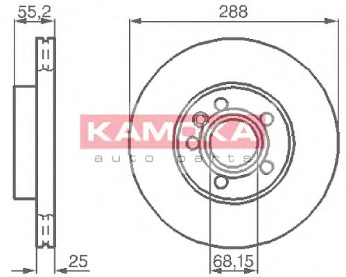 1031691 KAMOKA Brake System Brake Disc