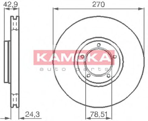 1031698 KAMOKA Brake System Brake Disc