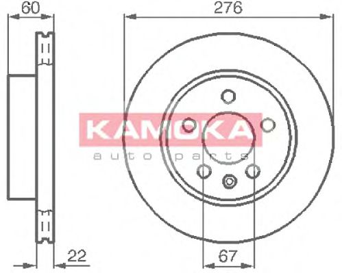 1031720 KAMOKA Brake System Brake Disc
