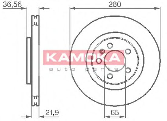 1031856 KAMOKA Brake System Brake Disc