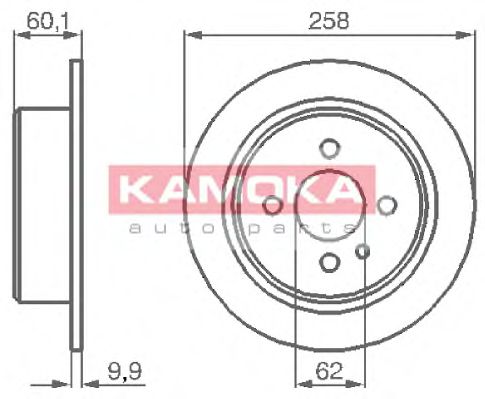 103186 KAMOKA Brake System Brake Disc