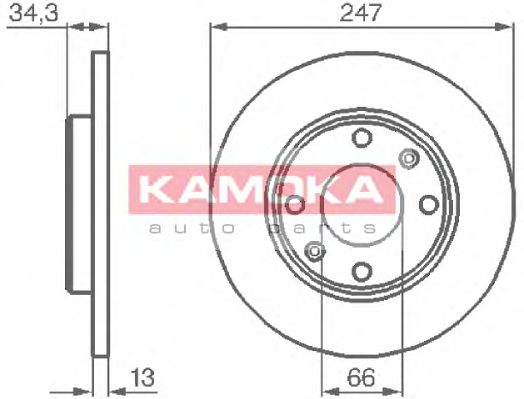 1031990 KAMOKA Тормозной диск