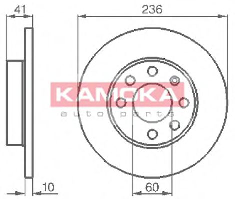 103208 KAMOKA Brake System Brake Disc