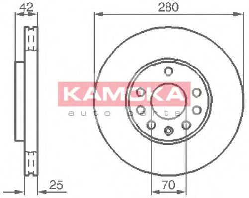 1032082 KAMOKA Brake System Brake Disc