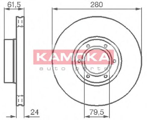 1032134 KAMOKA Brake System Brake Disc