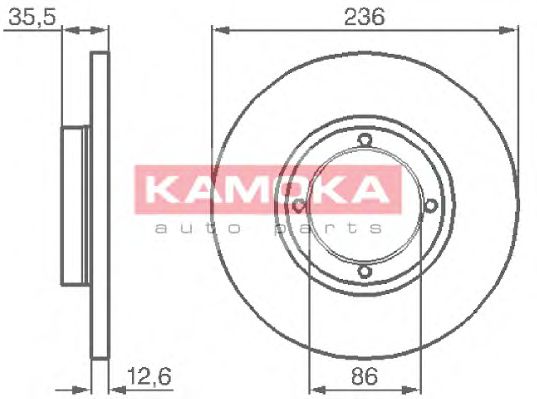 1032152 KAMOKA Brake System Brake Disc