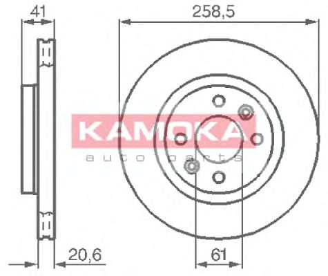 1032192 KAMOKA Brake System Brake Disc