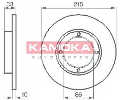 1032196 KAMOKA Brake Disc