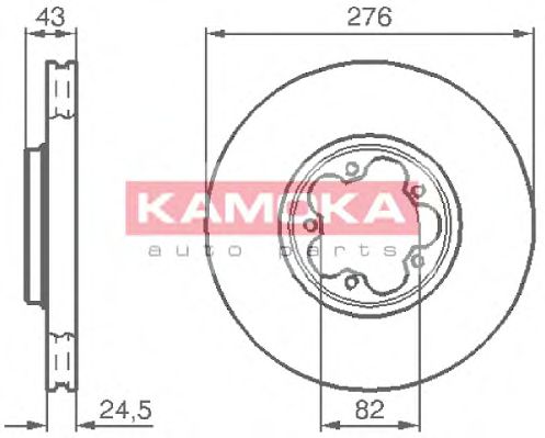 1032226 KAMOKA Brake System Brake Disc