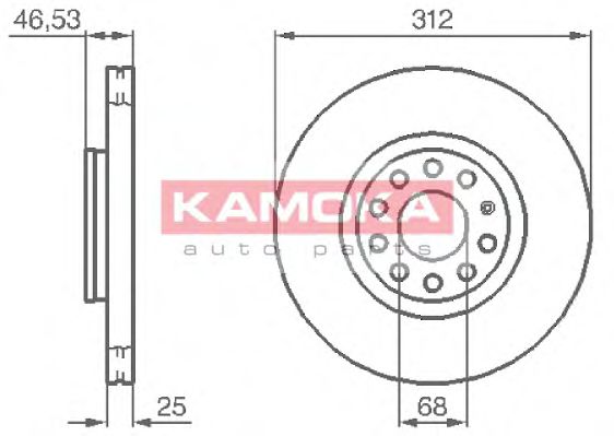 1032312 KAMOKA Brake System Brake Disc