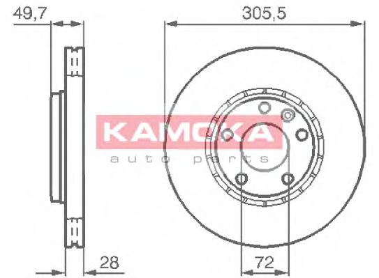 1032408 KAMOKA Brake System Brake Disc
