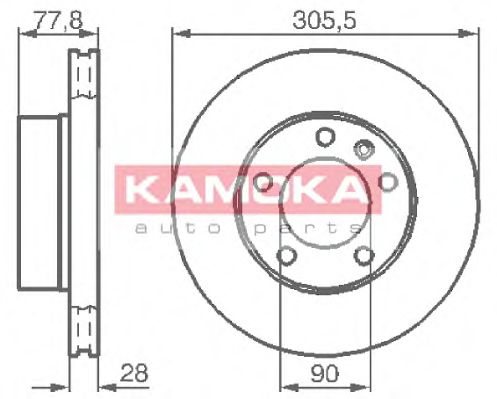 1032434 KAMOKA Brake System Brake Disc
