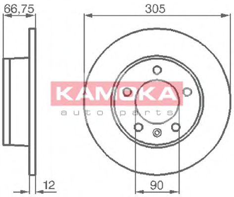 1032544 KAMOKA Brake System Brake Disc