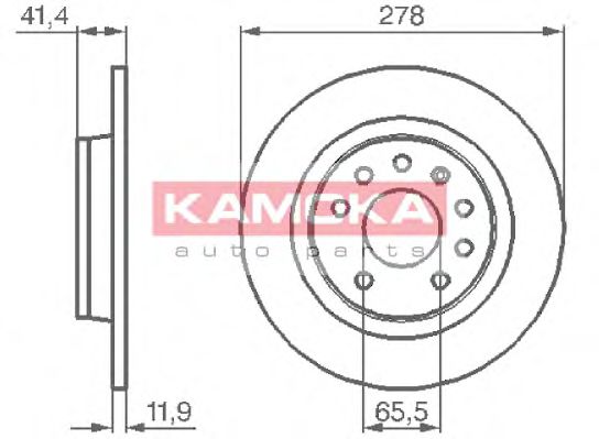 1032576 KAMOKA Brake System Brake Disc