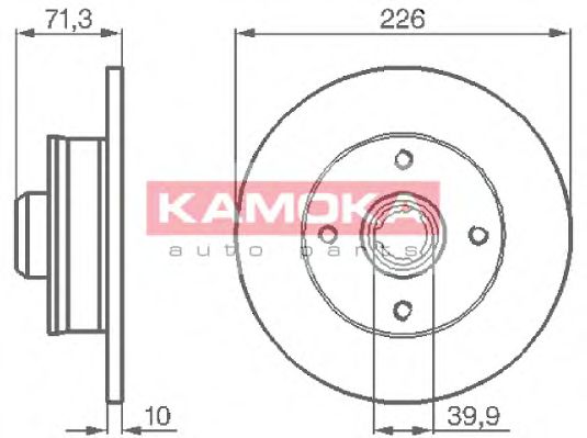 103274 KAMOKA Brake System Brake Disc