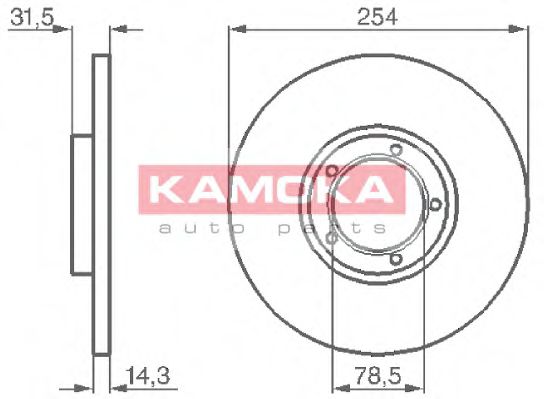 103276 KAMOKA Brake System Brake Disc