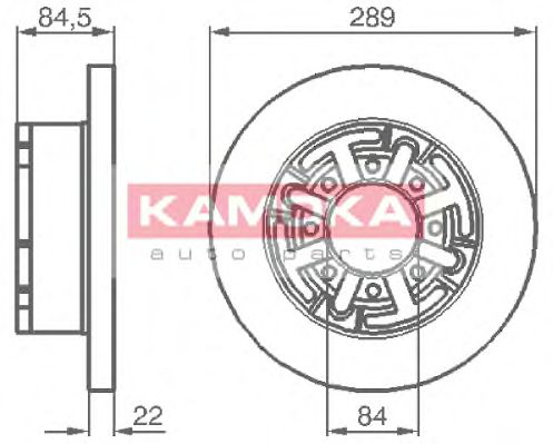 103281 KAMOKA Brake System Brake Disc