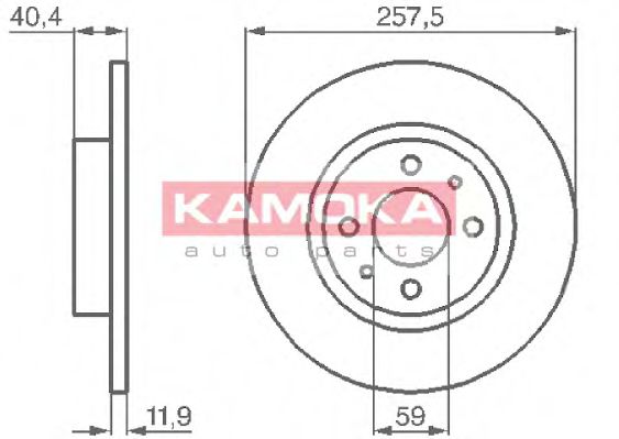 103282 KAMOKA Cable Set, parking brake