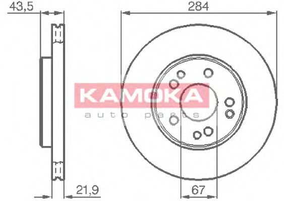 103362 KAMOKA Brake System Brake Disc