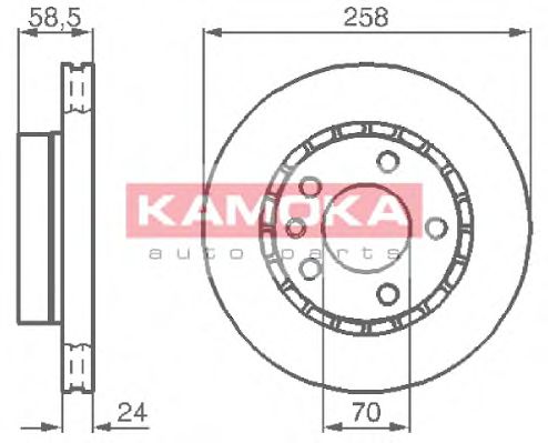 103376 KAMOKA Brake System Brake Disc
