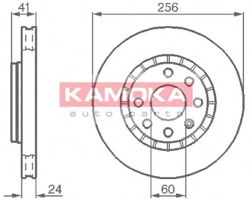 103412 KAMOKA Brake System Brake Disc