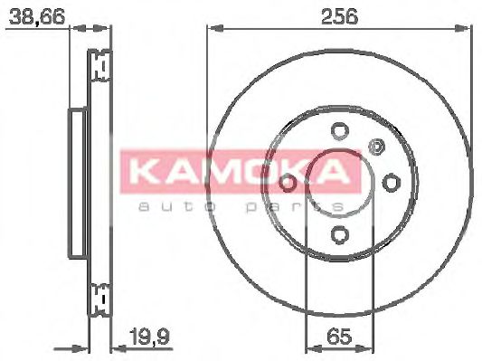 103414 KAMOKA Brake System Brake Disc