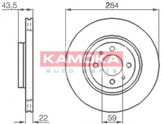 103440 KAMOKA Brake System Brake Disc