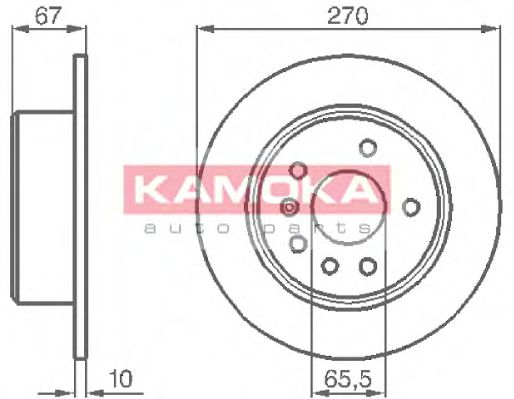 103478 KAMOKA Brake System Brake Disc