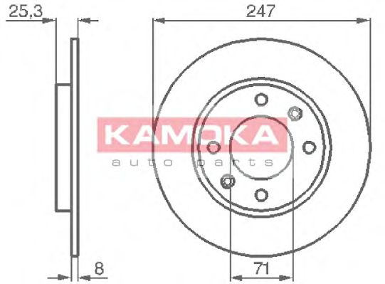 103488 KAMOKA Brake System Brake Disc