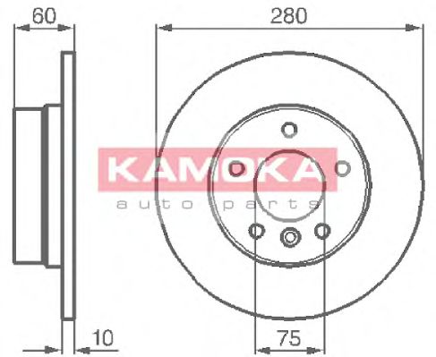 103498 KAMOKA Brake System Brake Disc