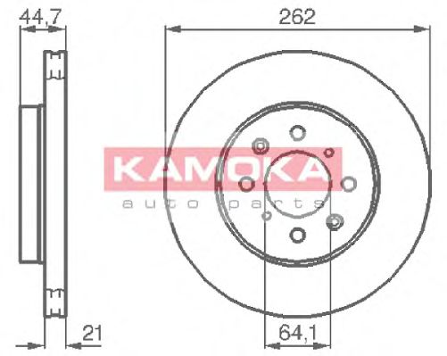 1035518 KAMOKA Brake System Brake Disc