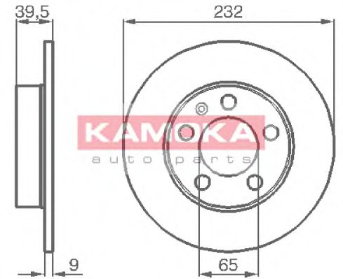 1036068 KAMOKA Brake System Brake Disc