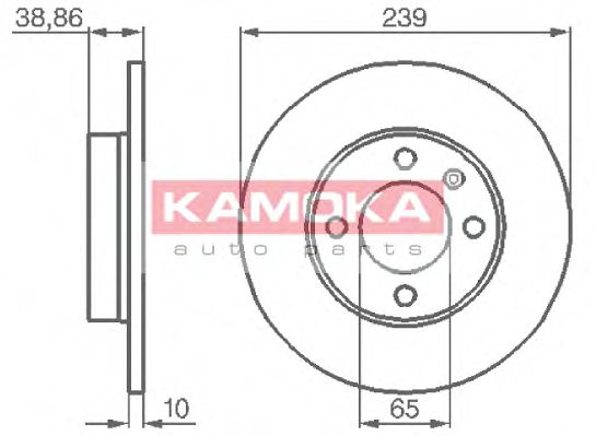 10384 KAMOKA Brake System Brake Disc