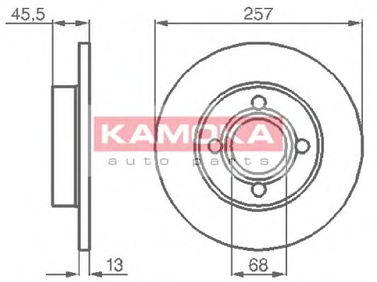 10396 KAMOKA Brake System Brake Disc