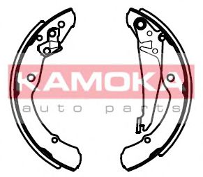 JQ202020 KAMOKA Brake System Brake Shoe Set