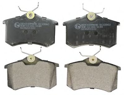 B110860 DENCKERMANN Brake System Brake Pad Set, disc brake
