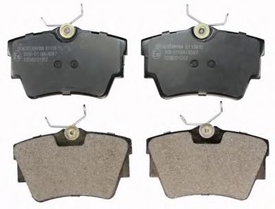B110870 DENCKERMANN Brake Pad Set, disc brake