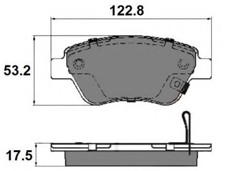 NP2022 NATIONAL Тормозная система Комплект тормозных колодок, дисковый тормоз