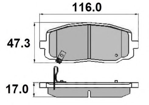 NP2097 NATIONAL Тормозная система Комплект тормозных колодок, дисковый тормоз
