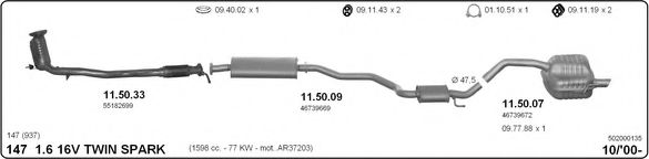 502000135 IMASAF Exhaust System