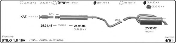 524000265 IMASAF Exhaust System Exhaust System