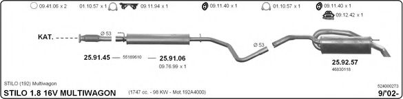 524000273 IMASAF Exhaust System Exhaust System