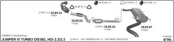 514000241 IMASAF Exhaust System Exhaust System
