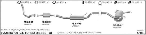 555000021 IMASAF Exhaust System Exhaust System