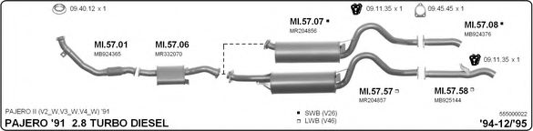555000022 IMASAF Exhaust System Exhaust System