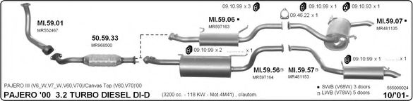 555000024 IMASAF Exhaust System Exhaust System