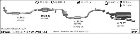 555000031 IMASAF Exhaust System Exhaust System