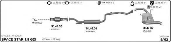 555000048 IMASAF Exhaust System Exhaust System